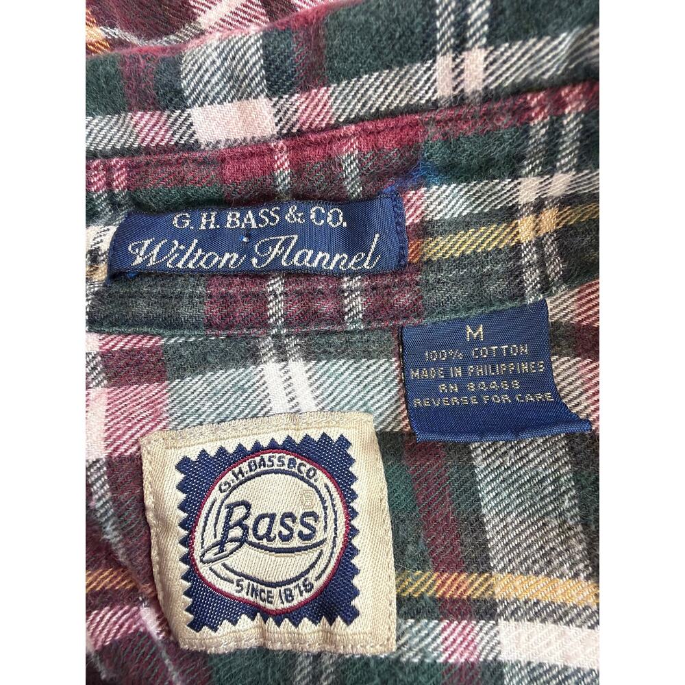 G.H. Bass & Co Wilton Flannel Multicolored Button Up Shirt Size M - Picture 5 of 6